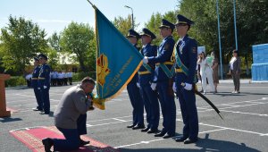 Абай облысында әскери бөлім Жауынгерлік Тумен қоштасты