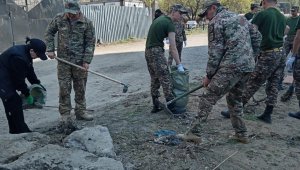 Батыр атындағы көше барынша тазаланды